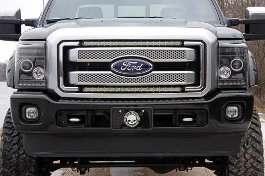 Rough Country LED Light Kit | Grill | 30" Black Single Row | White DRL | Ford F-250/F-350 Super Duty (11-16) by Rough Country