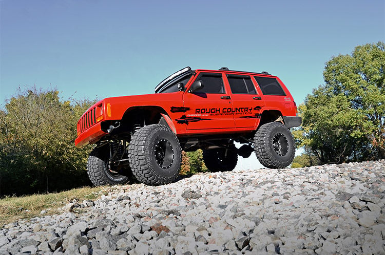 Rough Country LED Light Mount | Upper Windshield | 50" Curved | Jeep Cherokee XJ (84-01) by Rough Country