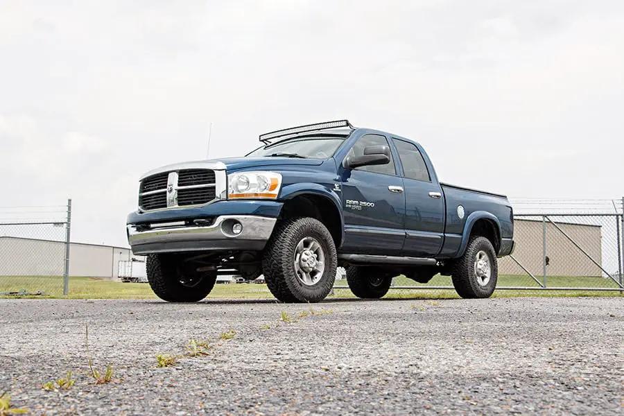 Rough Country LED Light Mount | Upper Windshield | 54" Curved | Dodge 1500 2WD/4WD (02-08) by Rough Country