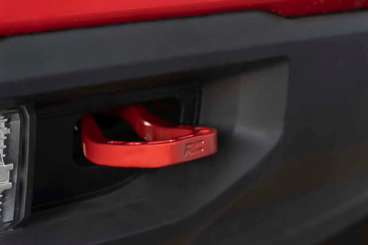 Rough Country Tow Hooks | Forged | Red | Chevy Silverado 1500 2WD/4WD (2019-2022) by Rough Country