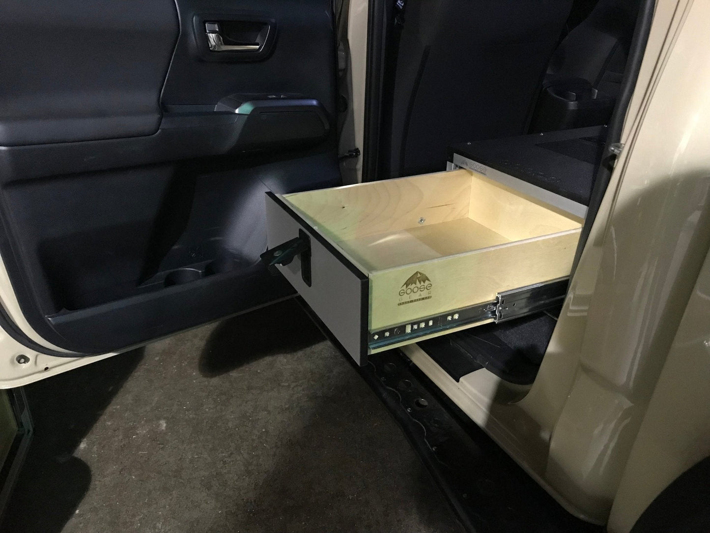 Toyota Tacoma 2005-2023 2nd and 3rd Gen. Double Cab - Second Row Single Drawer Module - 40% Driver Side by Goose Gear