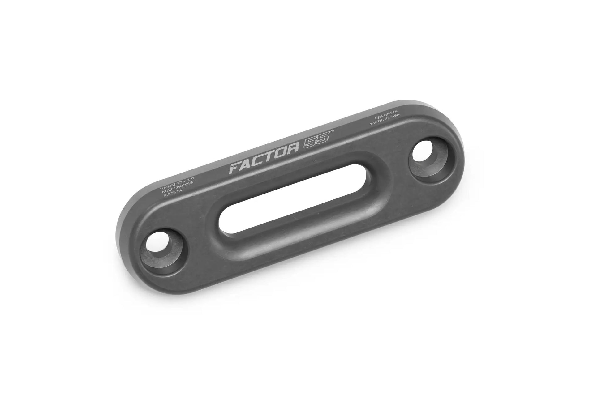 Factor 55 The XTV Hawse Fairlead is machined from 1 in thick 6000 series aluminum.This results in large outer fillet radius for the synthetic rope to slide against. by Factor 55