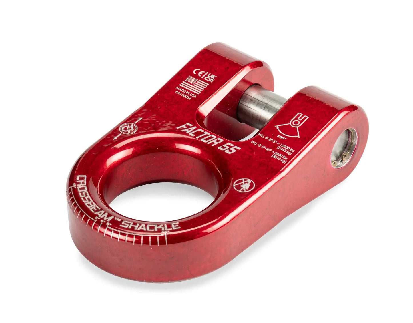 Factor 55 The CrossbeamTM?Shackle is the ultimate recovery point. Heavy duty pin retained by a snap-ring ensures that the legs of the shackle remain secure and resist spreading, offering unmatched stability during recovery operations by Factor 55