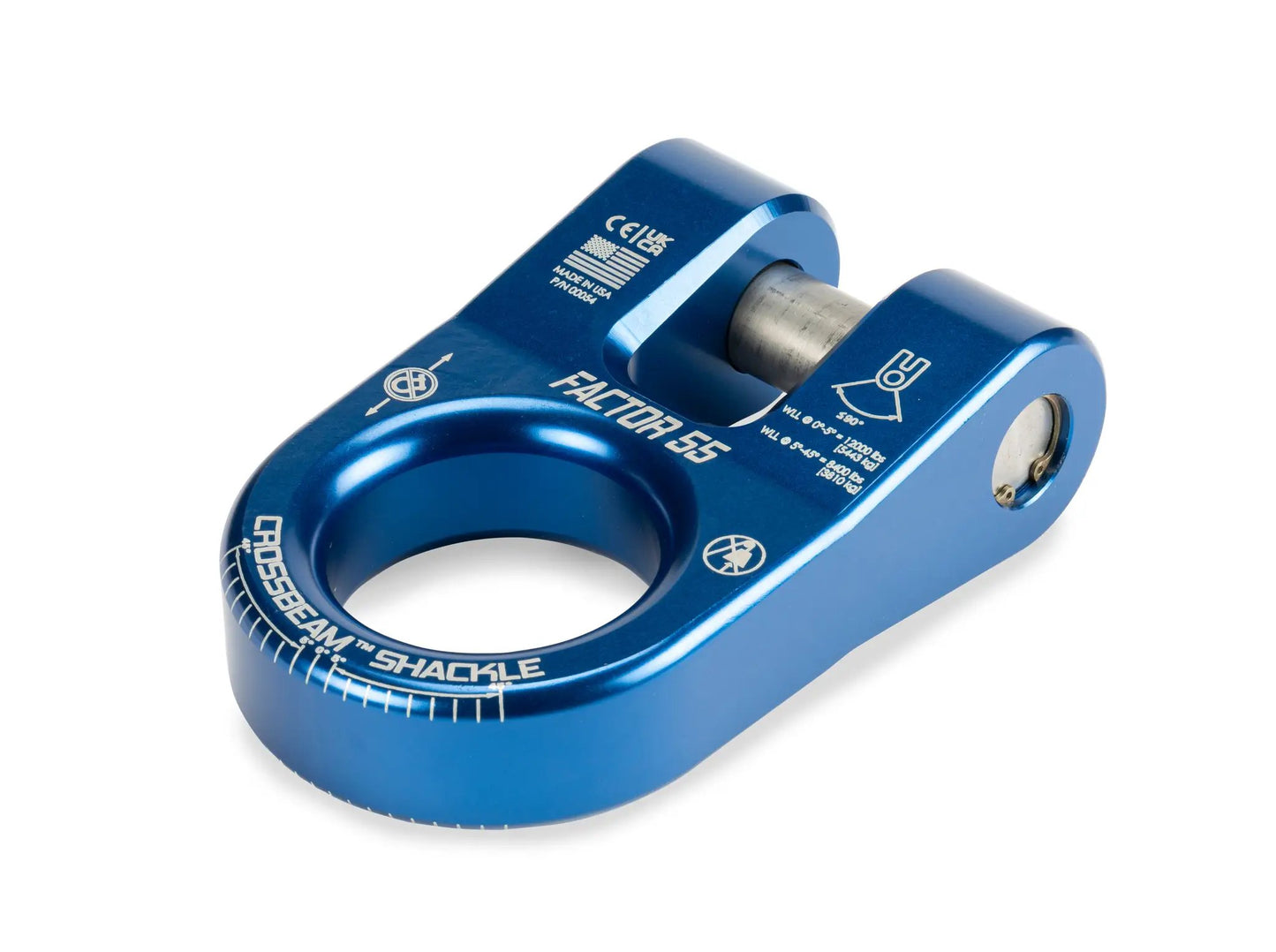 Factor 55 The CrossbeamTM?Shackle is the ultimate recovery point. Heavy duty pin retained by a snap-ring ensures that the legs of the shackle remain secure and resist spreading, offering unmatched stability during recovery operations by Factor 55