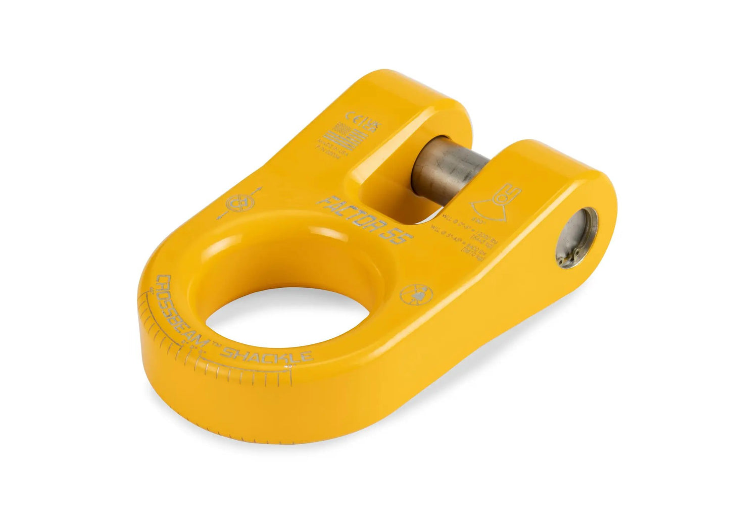 Factor 55 The CrossbeamTM?Shackle is the ultimate recovery point. Heavy duty pin retained by a snap-ring ensures that the legs of the shackle remain secure and resist spreading, offering unmatched stability during recovery operations by Factor 55