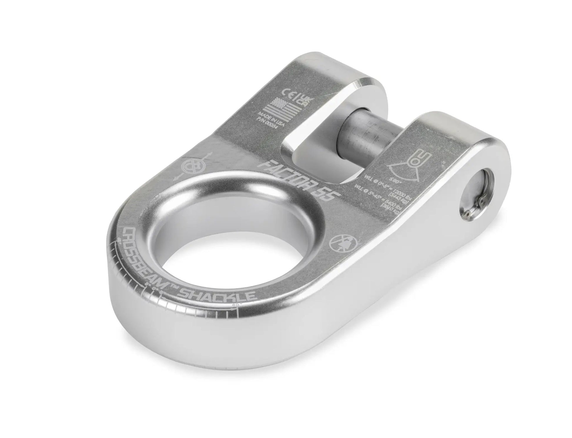 Factor 55 The CrossbeamTM?Shackle is the ultimate recovery point. Heavy duty pin retained by a snap-ring ensures that the legs of the shackle remain secure and resist spreading, offering unmatched stability during recovery operations by Factor 55
