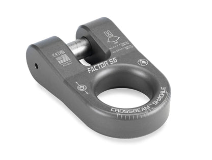 Factor 55 The CrossbeamTM?Shackle is the ultimate recovery point. Heavy duty pin retained by a snap-ring ensures that the legs of the shackle remain secure and resist spreading, offering unmatched stability during recovery operations by Factor 55
