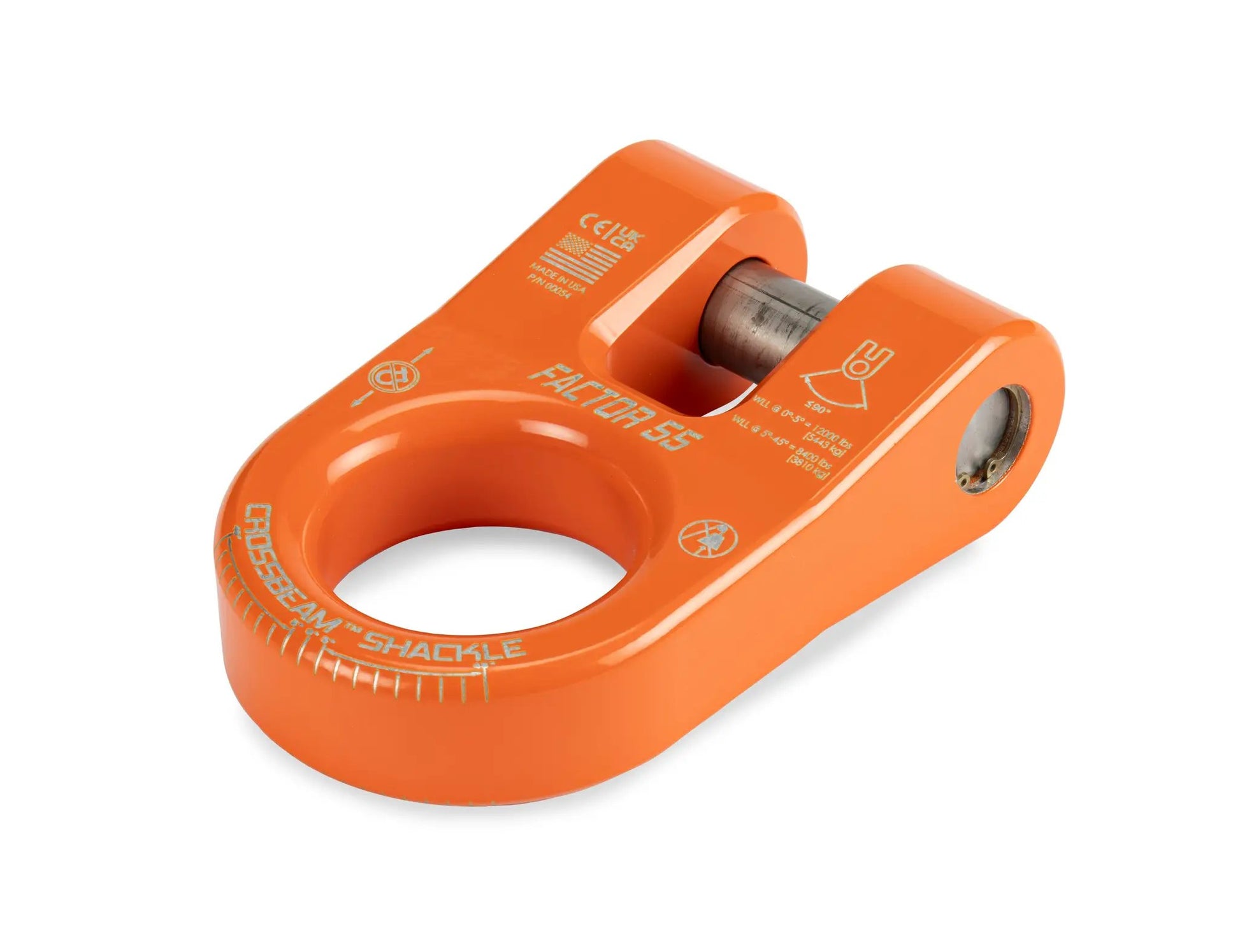 Factor 55 The CrossbeamTM?Shackle is the ultimate recovery point. Heavy duty pin retained by a snap-ring ensures that the legs of the shackle remain secure and resist spreading, offering unmatched stability during recovery operations by Factor 55