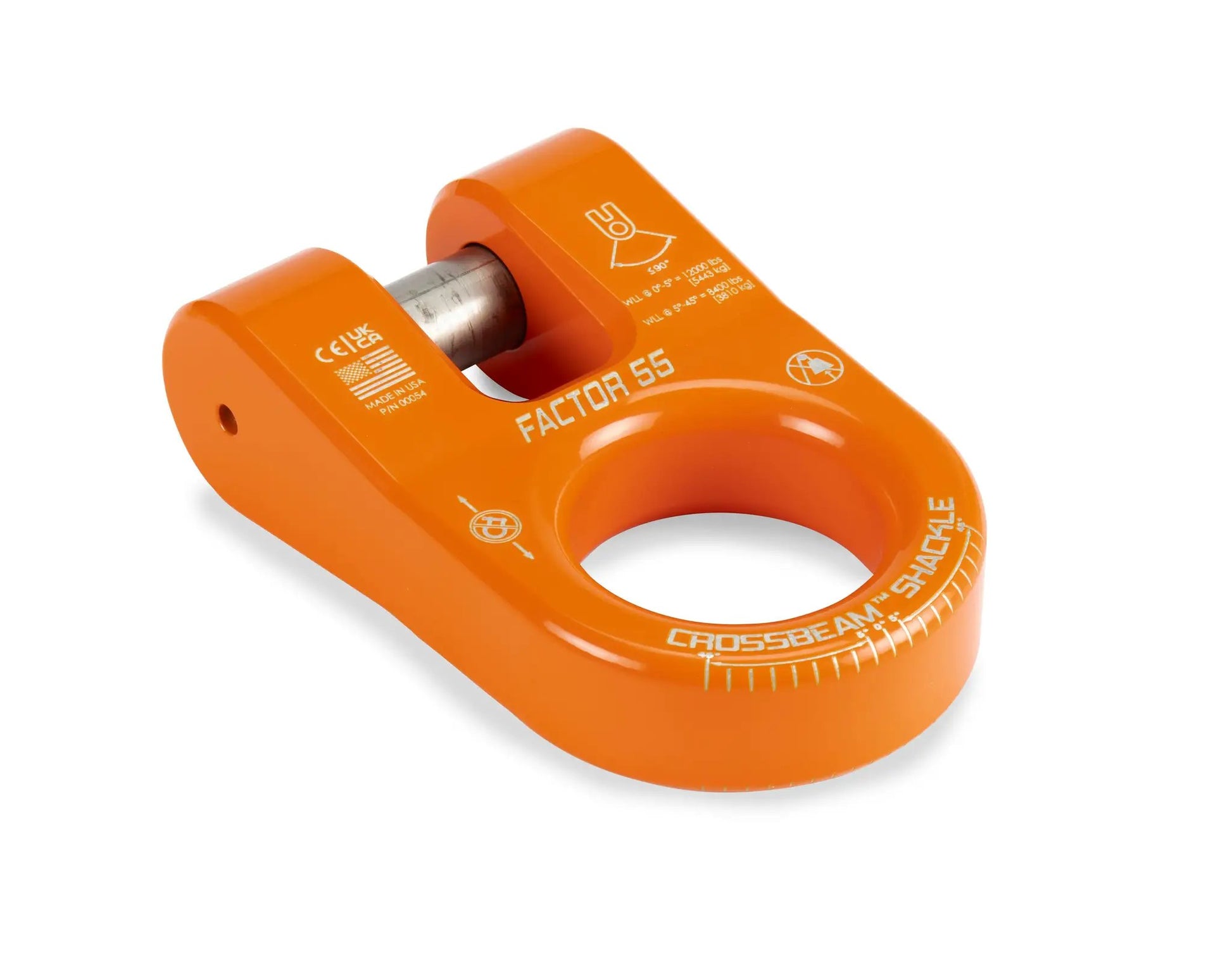 Factor 55 The CrossbeamTM?Shackle is the ultimate recovery point. Heavy duty pin retained by a snap-ring ensures that the legs of the shackle remain secure and resist spreading, offering unmatched stability during recovery operations by Factor 55
