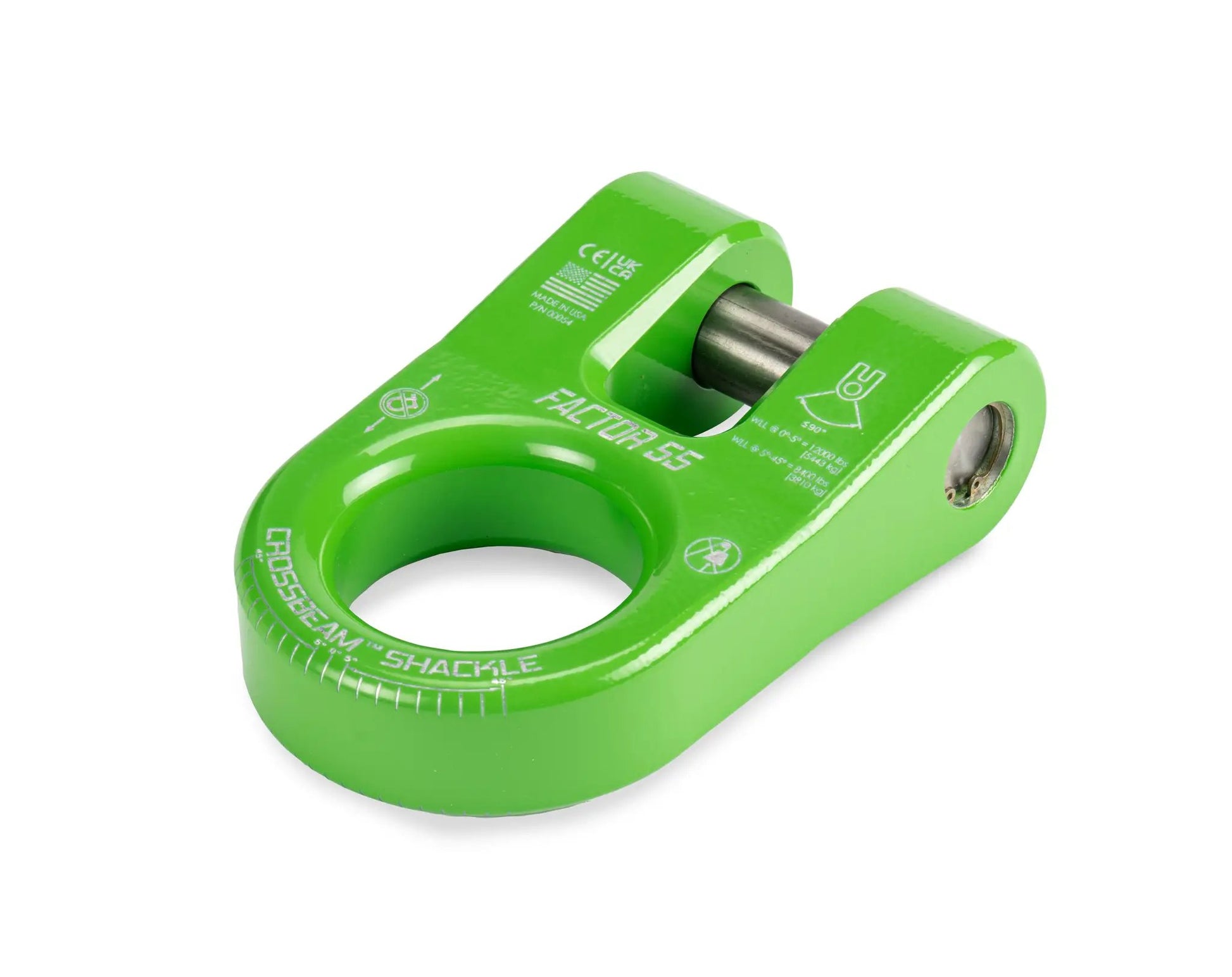 Factor 55 The CrossbeamTM?Shackle is the ultimate recovery point. Heavy duty pin retained by a snap-ring ensures that the legs of the shackle remain secure and resist spreading, offering unmatched stability during recovery operations by Factor 55