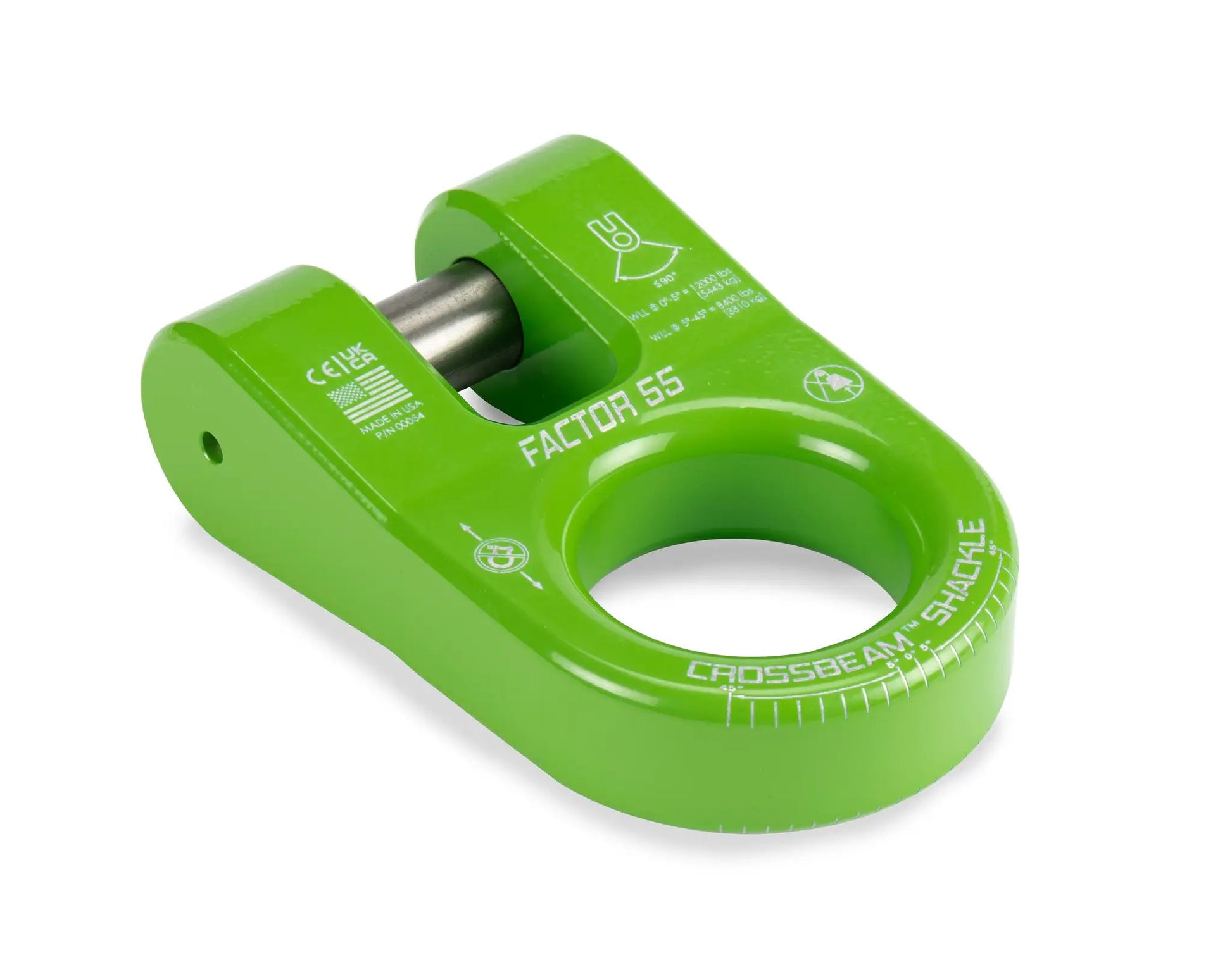 Factor 55 The CrossbeamTM?Shackle is the ultimate recovery point. Heavy duty pin retained by a snap-ring ensures that the legs of the shackle remain secure and resist spreading, offering unmatched stability during recovery operations by Factor 55