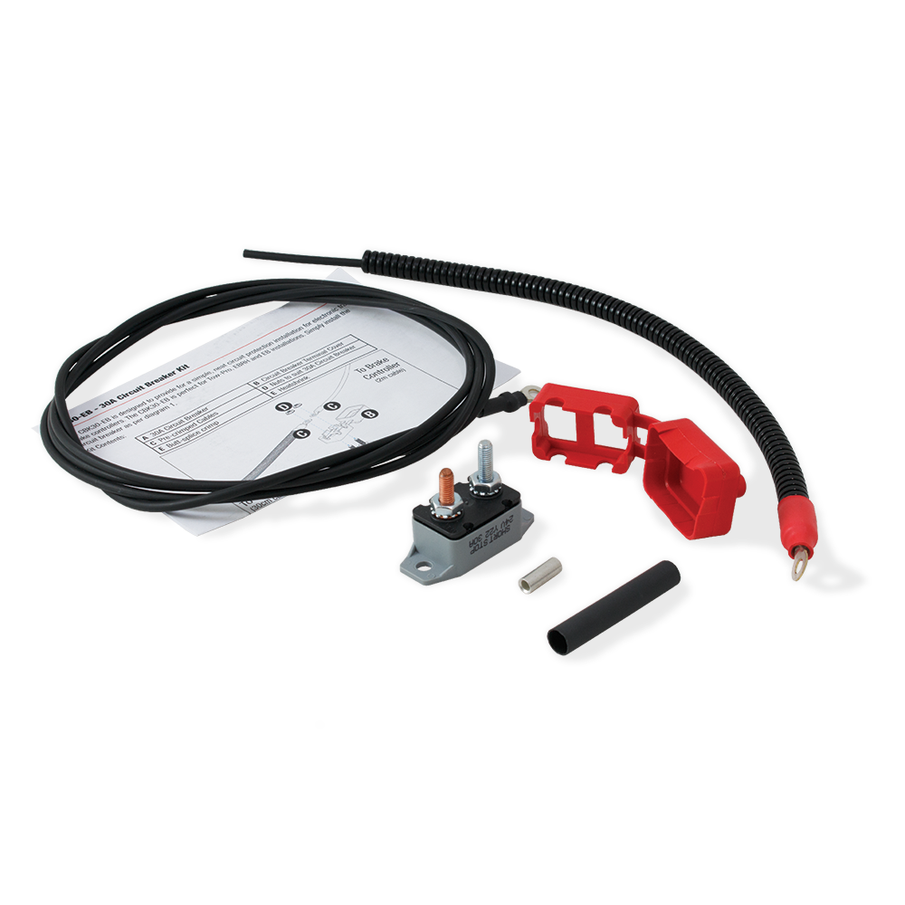 REDARC The REDARC 30A Circuit Breaker Kit features wiring and connections suited for a three-axle electric trailer brake controller setup.