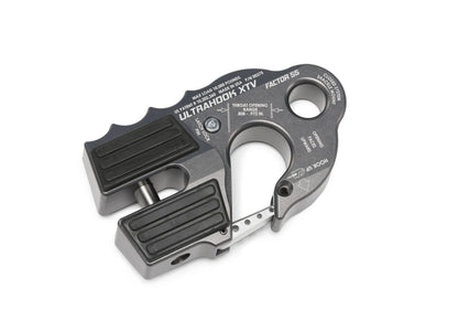 Factor 55 The Ultrahook XTV is the world's safest and fastest winch hook that was developed to meet the needs of off-road racers who needed the speed of a hook with the functionality of closed system winching by Factor 55