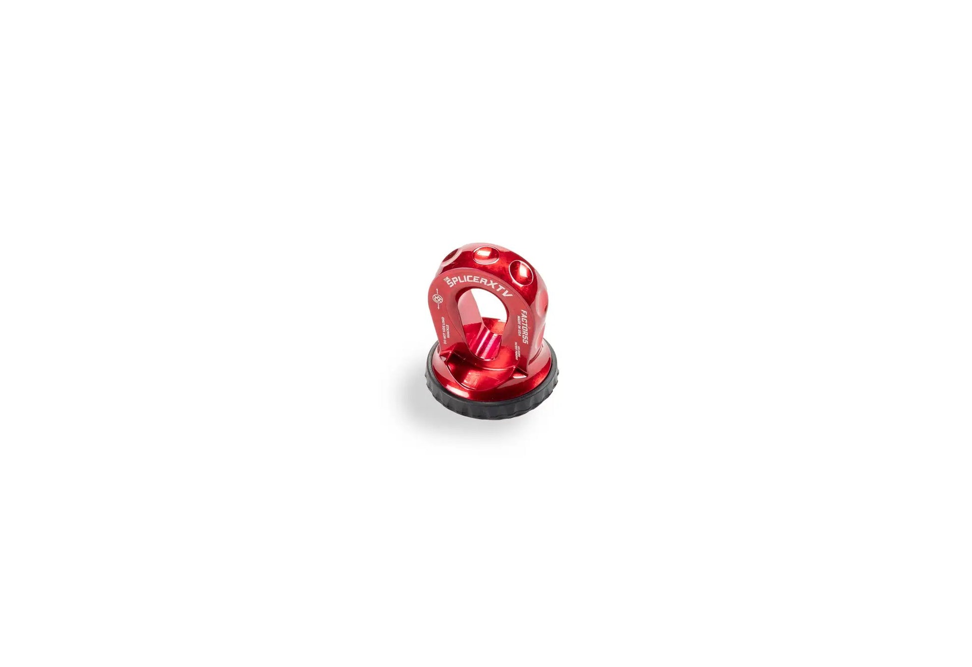 Factor 55 The Splicer XTV is the world?s first splice on synthetic rope shackle mounting thimble with rope protection and integrated rubber pad for UTV/ATV by Factor 55