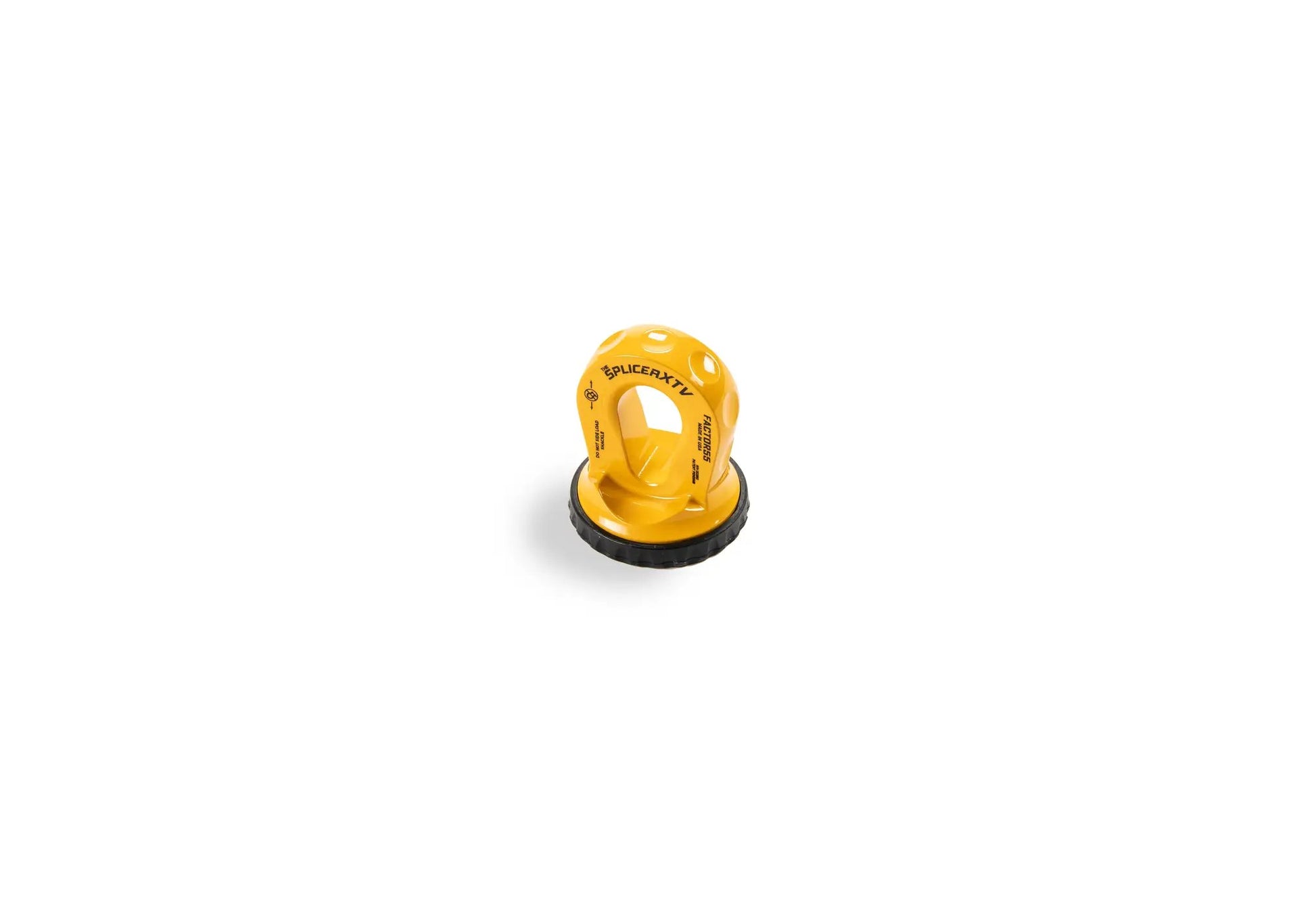 Factor 55 The Splicer XTV is the world?s first splice on synthetic rope shackle mounting thimble with rope protection and integrated rubber pad for UTV/ATV by Factor 55