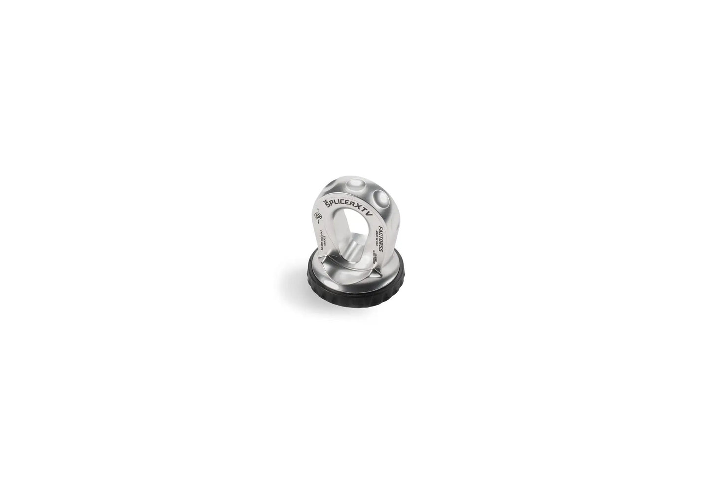 Factor 55 The Splicer XTV is the world?s first splice on synthetic rope shackle mounting thimble with rope protection and integrated rubber pad for UTV/ATV by Factor 55