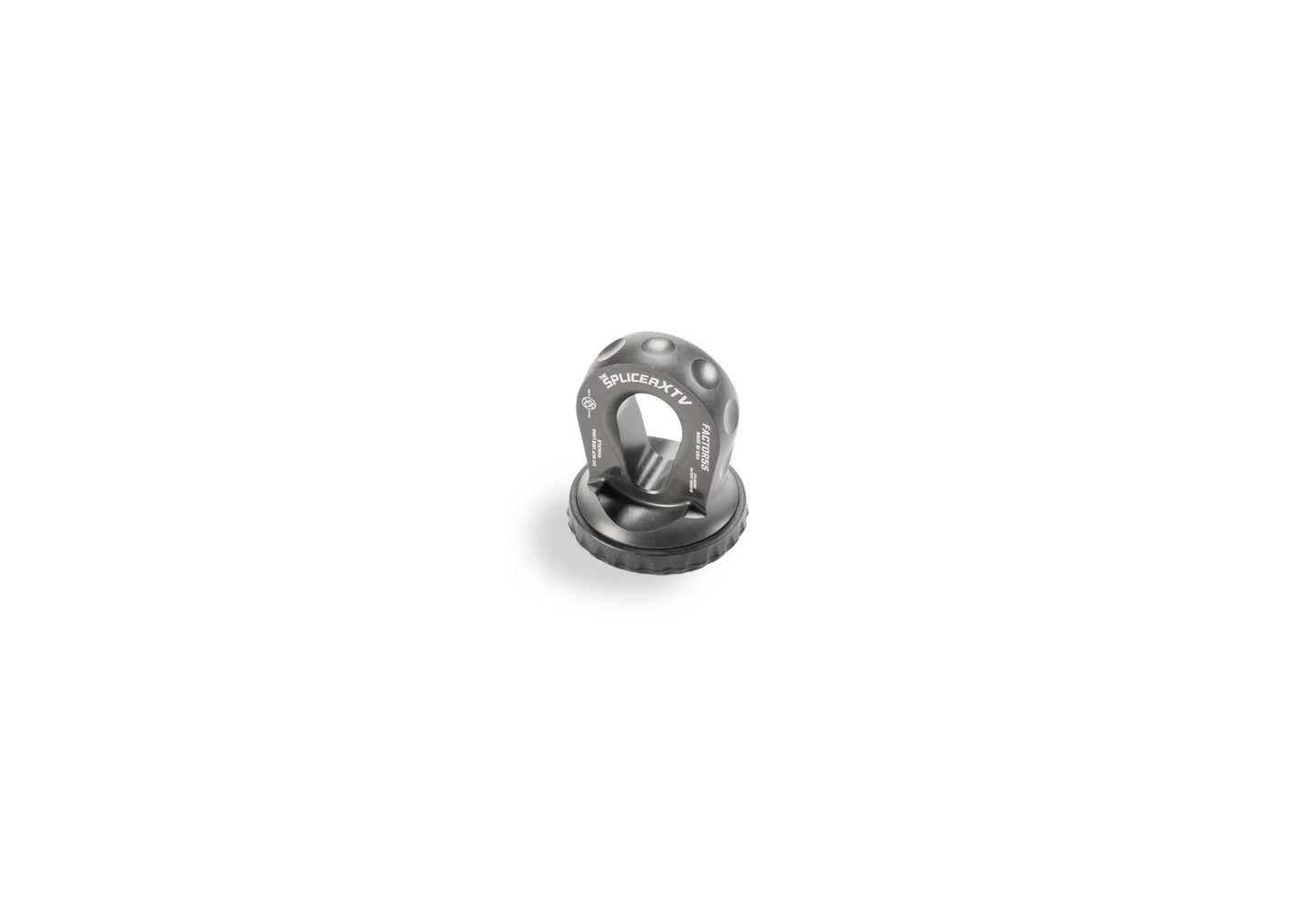 Factor 55 The Splicer XTV is the world?s first splice on synthetic rope shackle mounting thimble with rope protection and integrated rubber pad for UTV/ATV by Factor 55