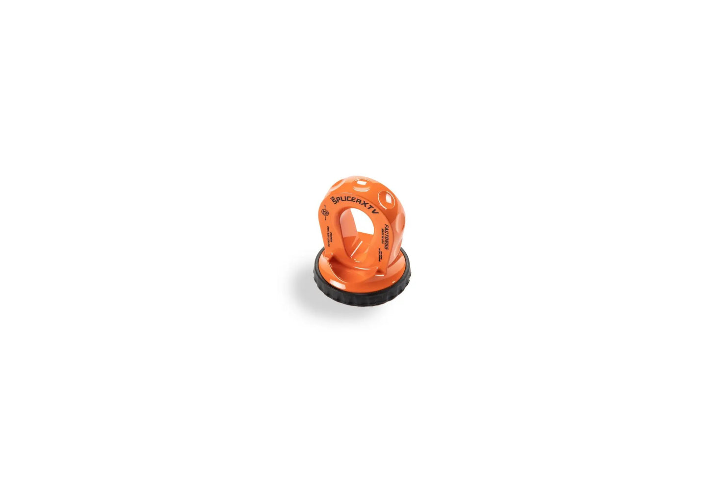 Factor 55 The Splicer XTV is the world?s first splice on synthetic rope shackle mounting thimble with rope protection and integrated rubber pad for UTV/ATV by Factor 55