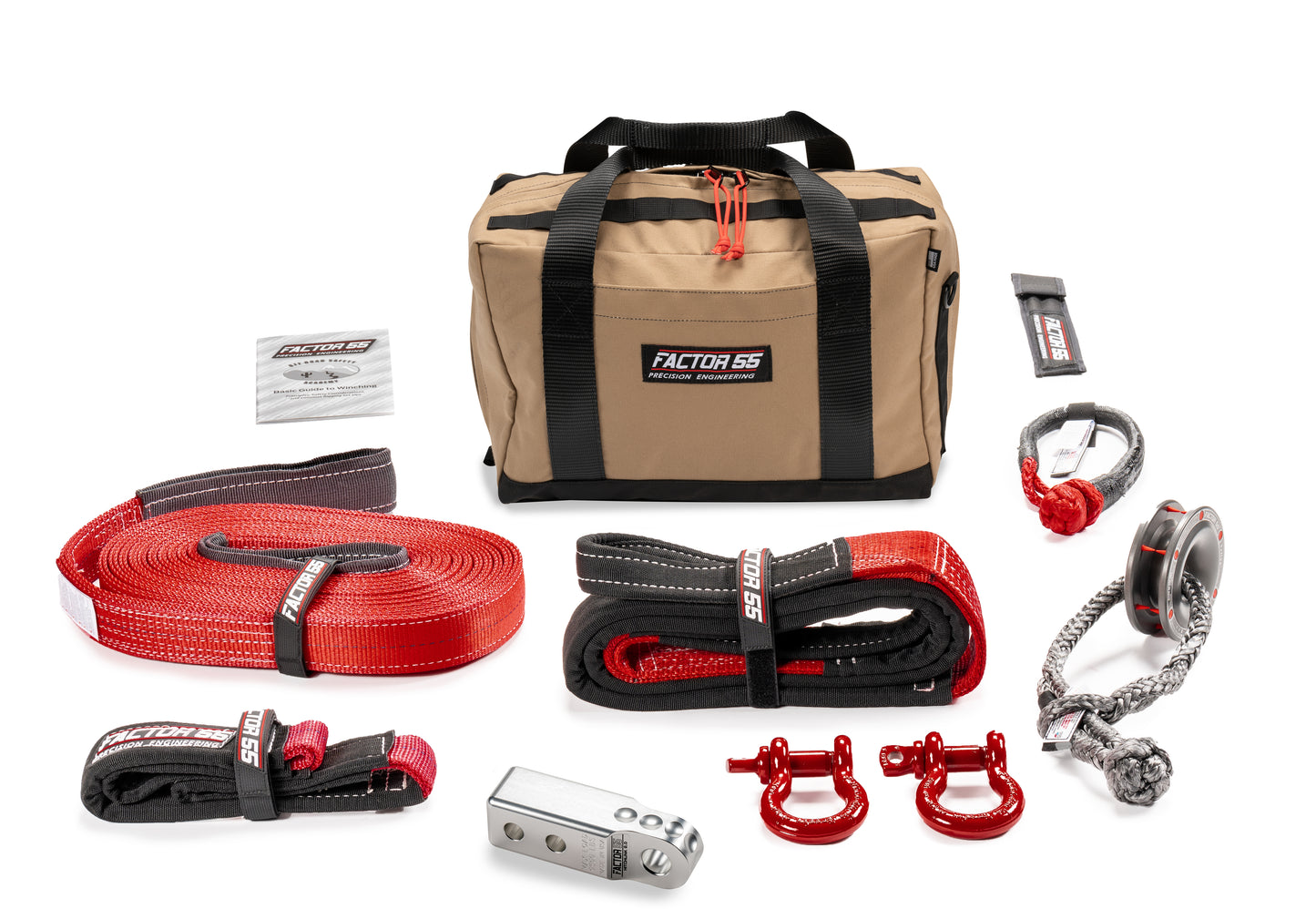 Factor 55 Sawtooth Vehicle Recovery Kit ? This is our medium size kit for winch recovery and towing  operations with silver HitchLink 2.0 and Medium Bag