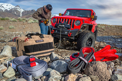 Factor 55 Borah Vehicle Recovery Kit ? This is our large size kit for advanced winch or kinetic recovery and towing  operations with silver HitchLink 2.0 and Large Bag