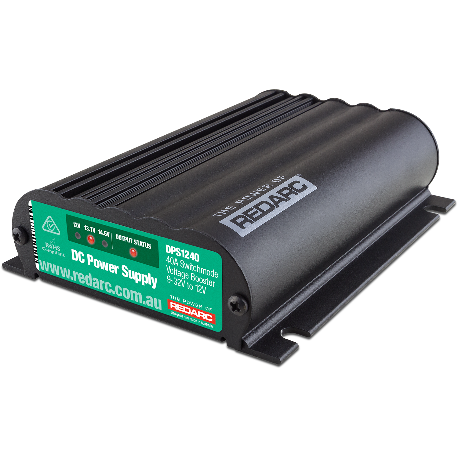 REDARC The 40A DC Power Supply provides a wide input voltage range (9-32V) and optional voltage output for higher efficiency and improved functionality. by REDARC