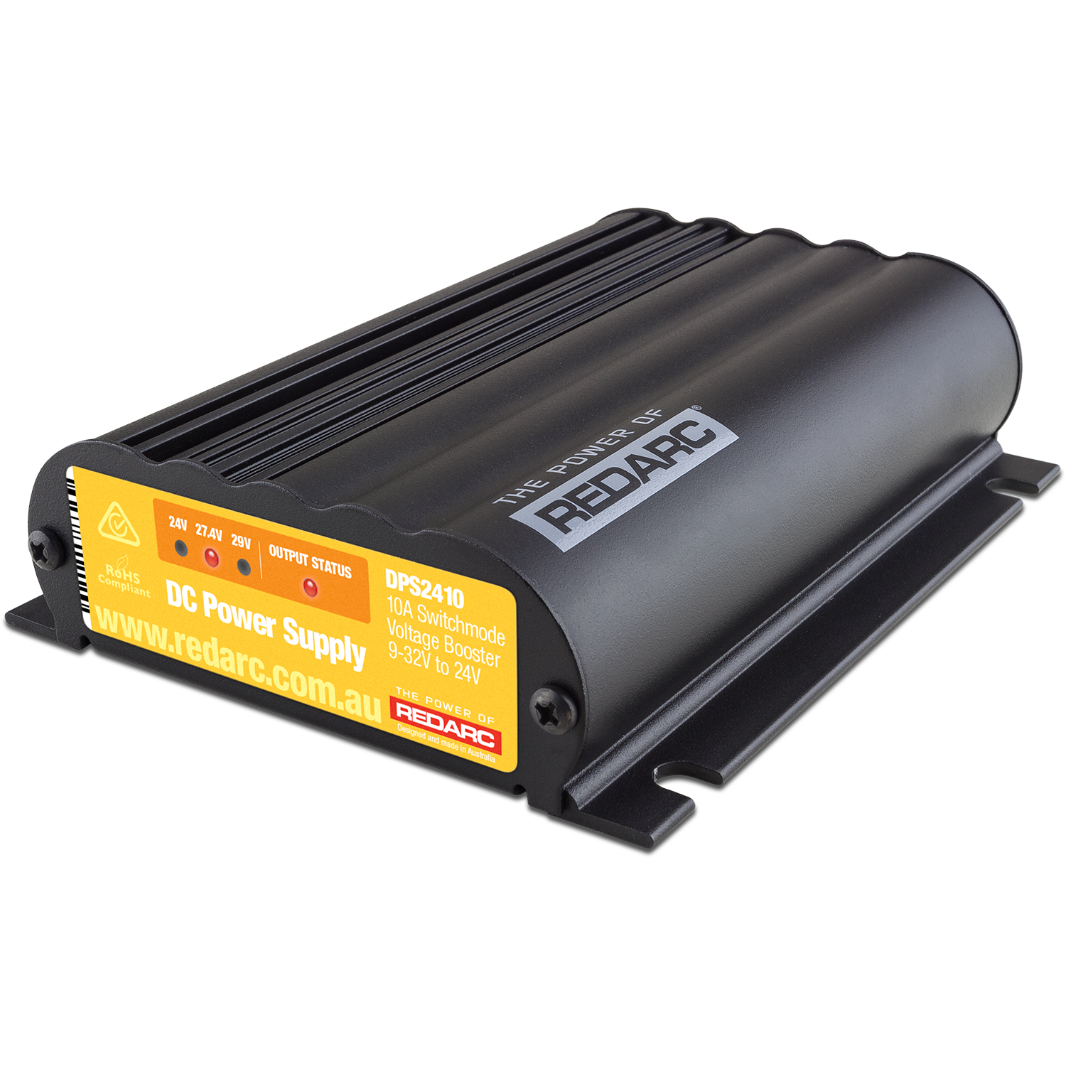 REDARC The REDARC 24V 10A DC Power Supply (DPS2410) provides regulated power for a wide input voltage range (9 to 32 volts) for a number of load requirements. by REDARC