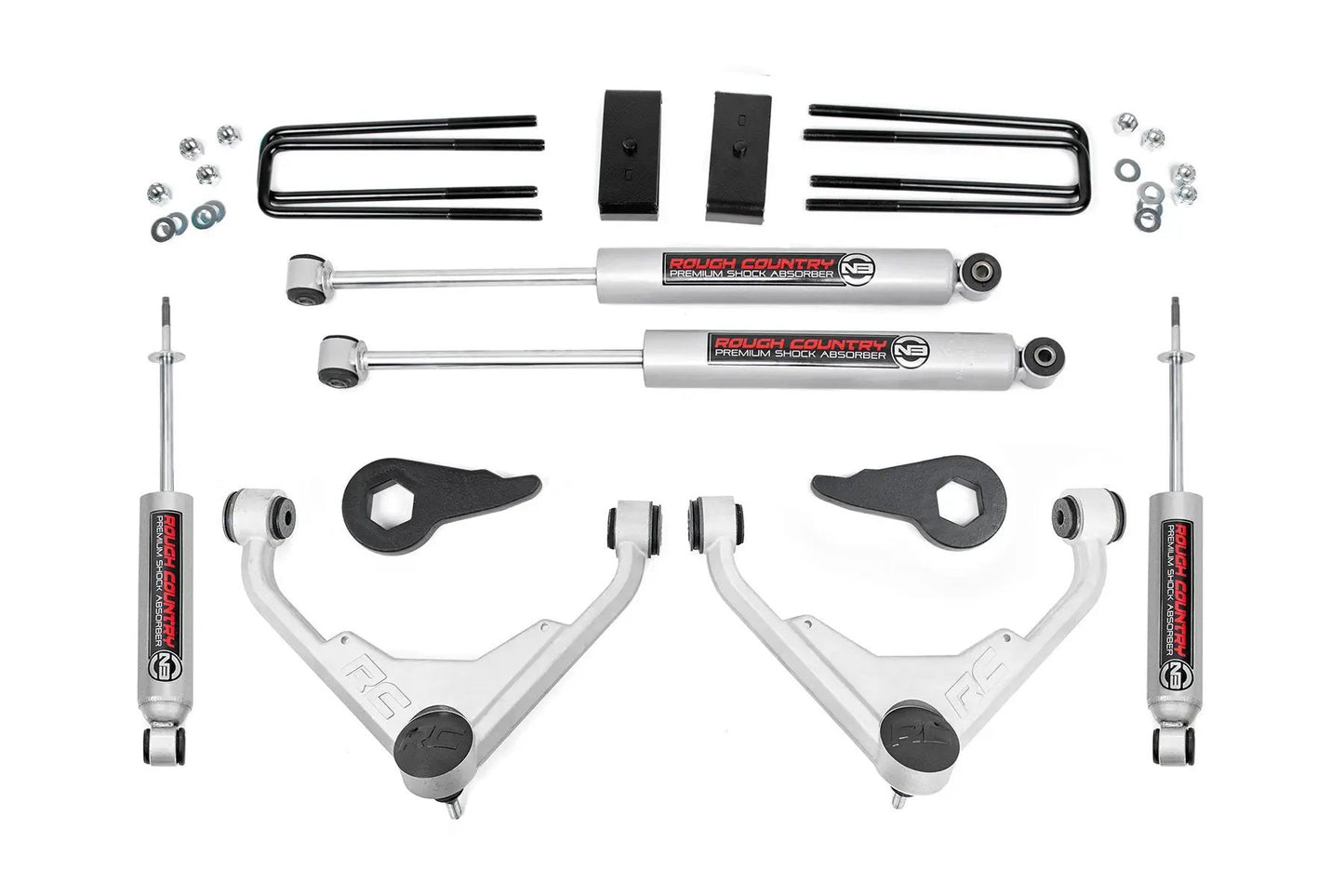Rough Country 3 Inch Lift Kit | FK/FF Code | Chevy/GMC Sierra/Silverado 2500 HD Suburban/Yukon XL 2500 (01-10) by Rough Country
