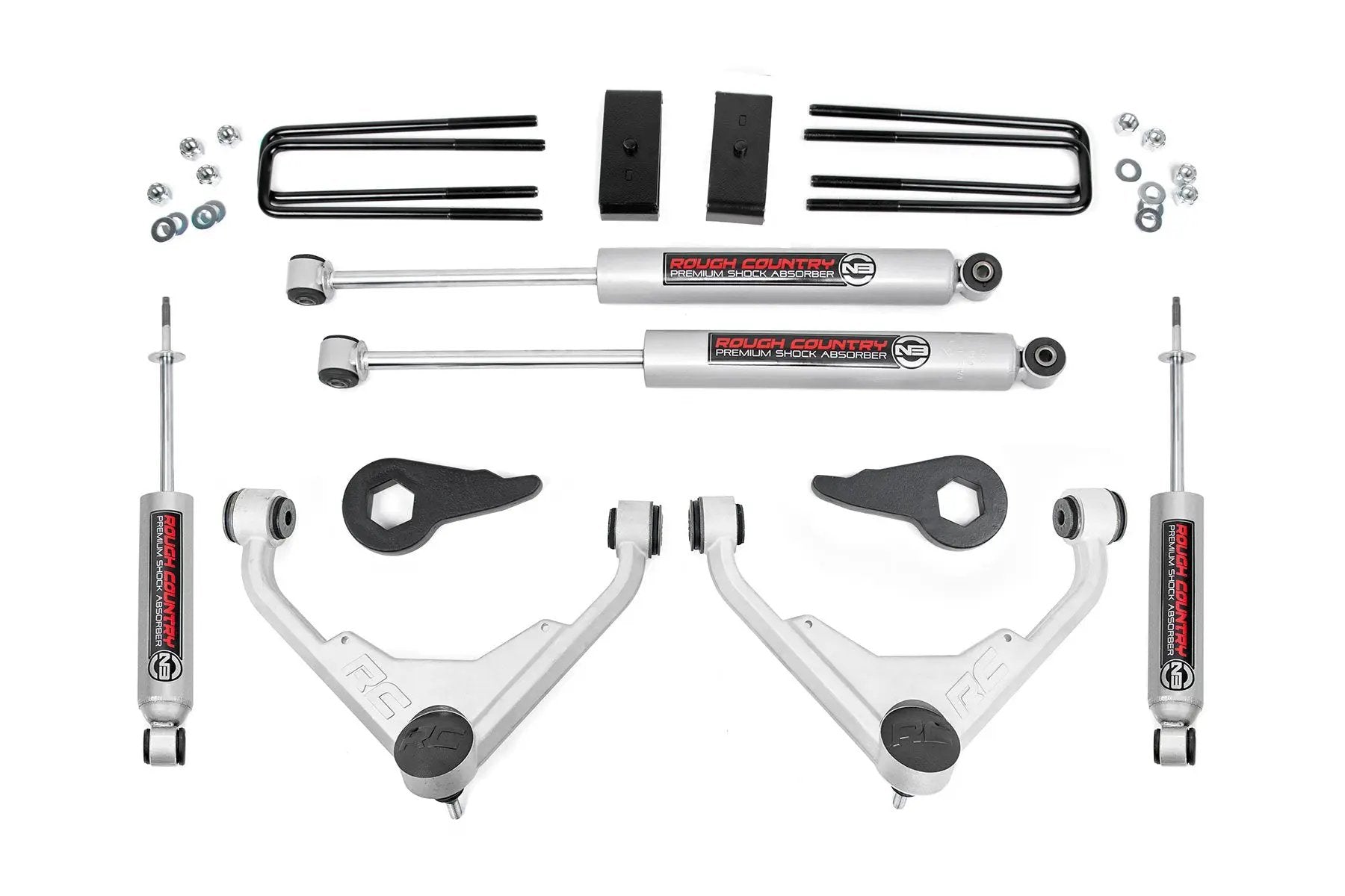 Rough Country 3 Inch Lift Kit | FK/FF Code | Chevy/GMC Sierra/Silverado 2500 HD Suburban/Yukon XL 2500 (01-10) by Rough Country