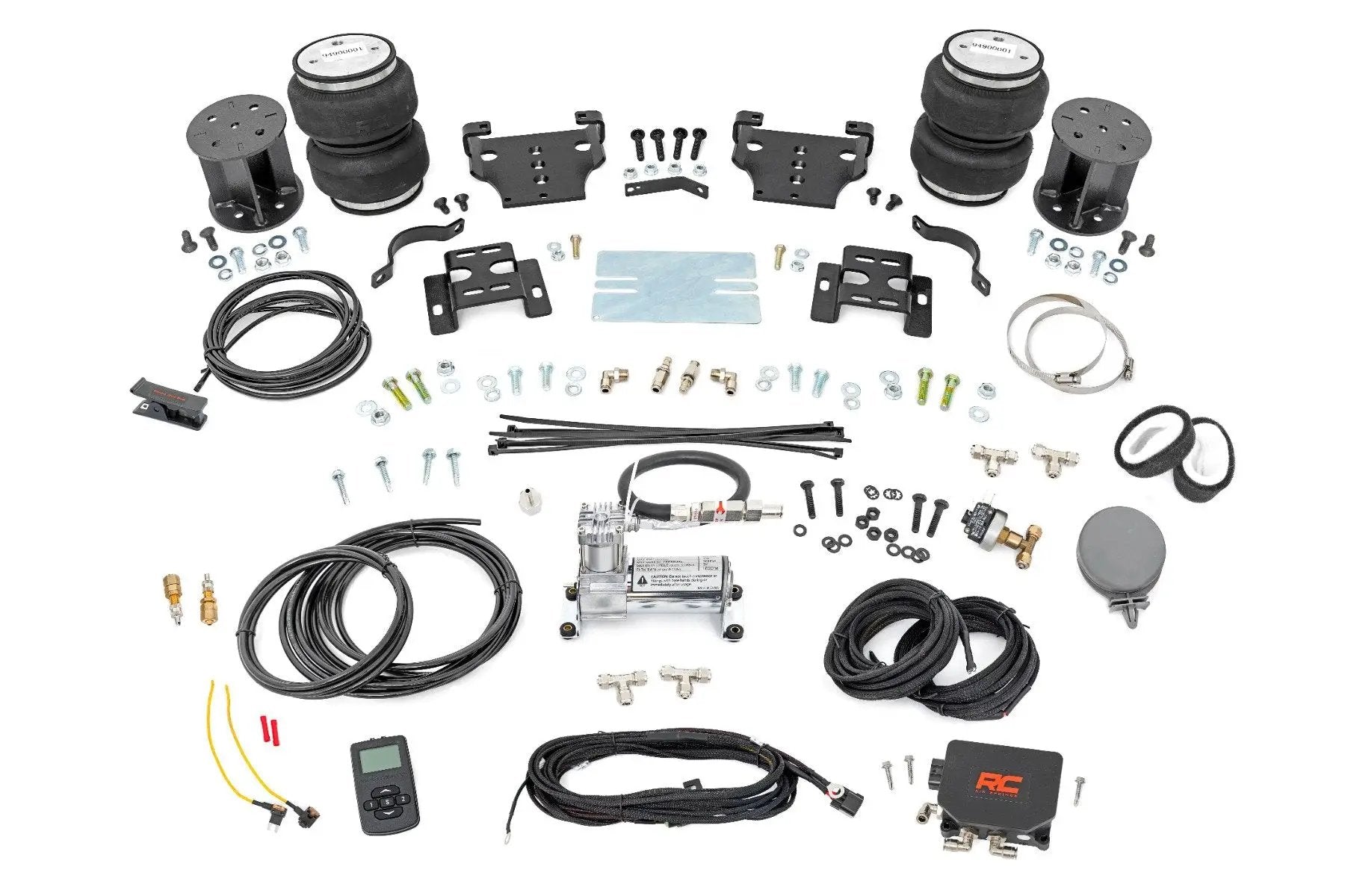 Rough Country Air Spring Kit w/compressor | Wireless Controller | 6 Inch Lift Kit | Chevy/GMC 2500HD (01-10) by Rough Country