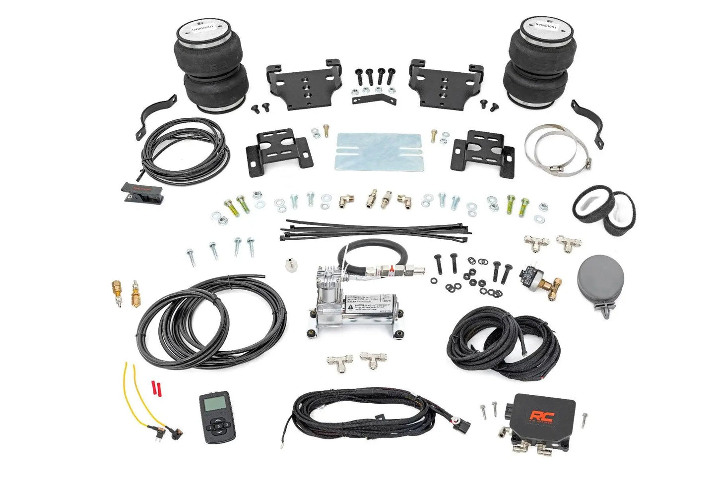 Rough Country Air Spring Kit w/compressor | Wireless Controller | 0-6" Lift | Chevy/GMC 2500HD (01-10) by Rough Country