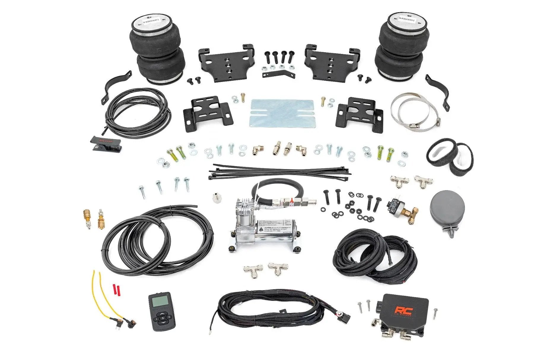 Rough Country Air Spring Kit w/compressor | Wireless Controller | 0-6" Lift | Chevy/GMC 2500HD (01-10) by Rough Country