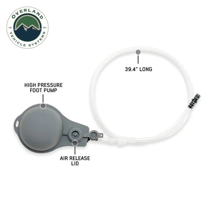 OVS Portable Camp Shower 23 QT, Foot Pump, Knozzle & Accessories by OVS