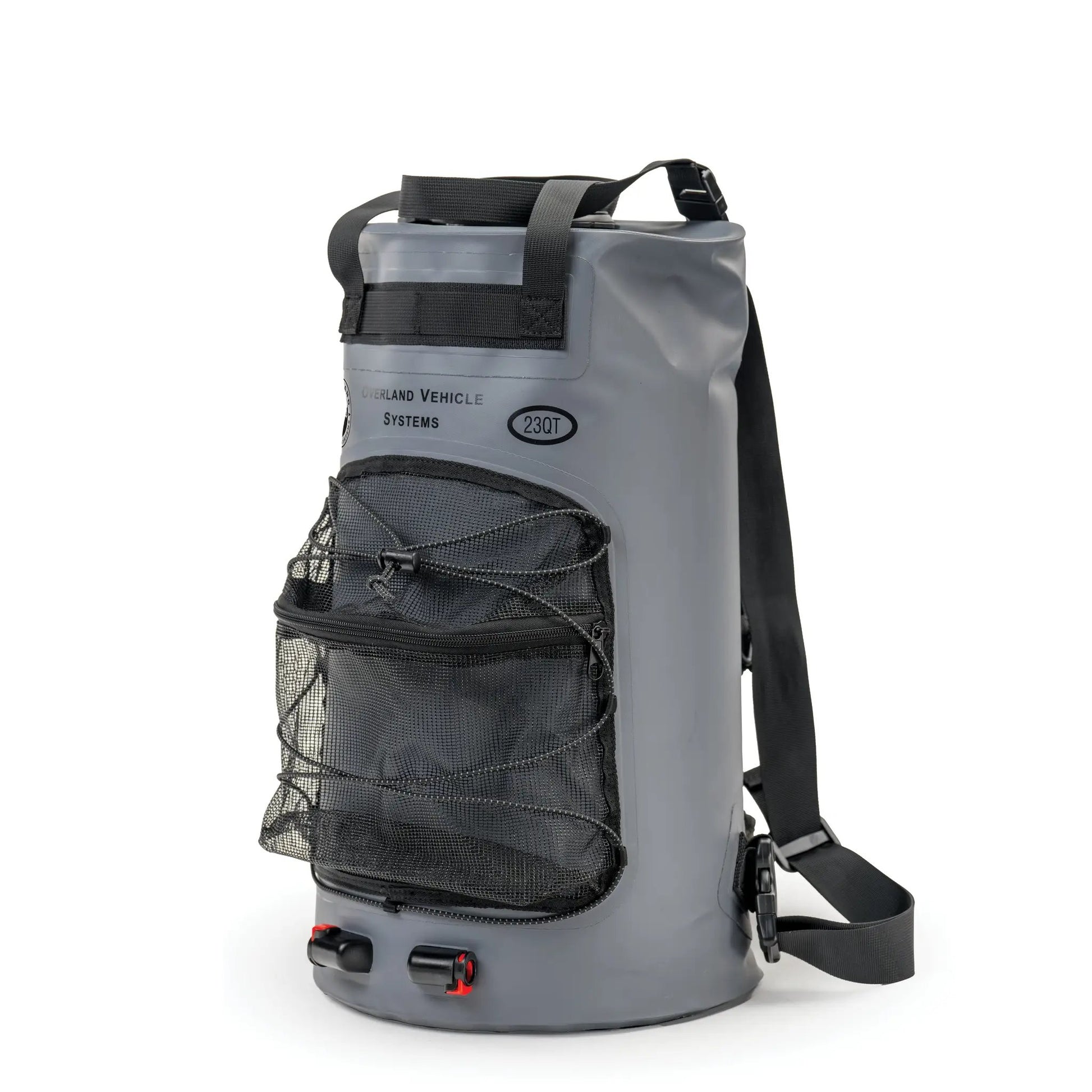 OVS Portable Camp Shower 23 QT, Foot Pump, Knozzle & Accessories by OVS