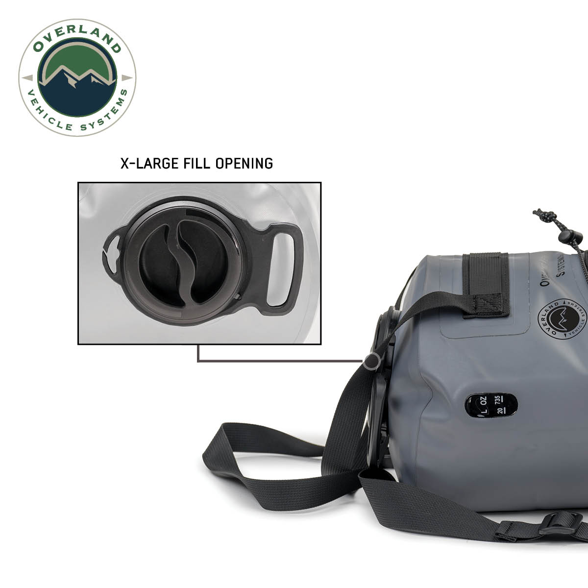 OVS Portable Camp Shower 23 QT, Foot Pump, Knozzle & Accessories by OVS