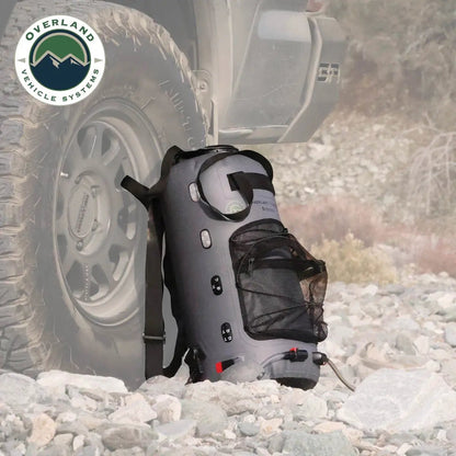OVS Portable Camp Shower 23 QT, Foot Pump, Knozzle & Accessories by OVS
