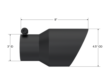 MBRP Univ Exhaust Tips BLK