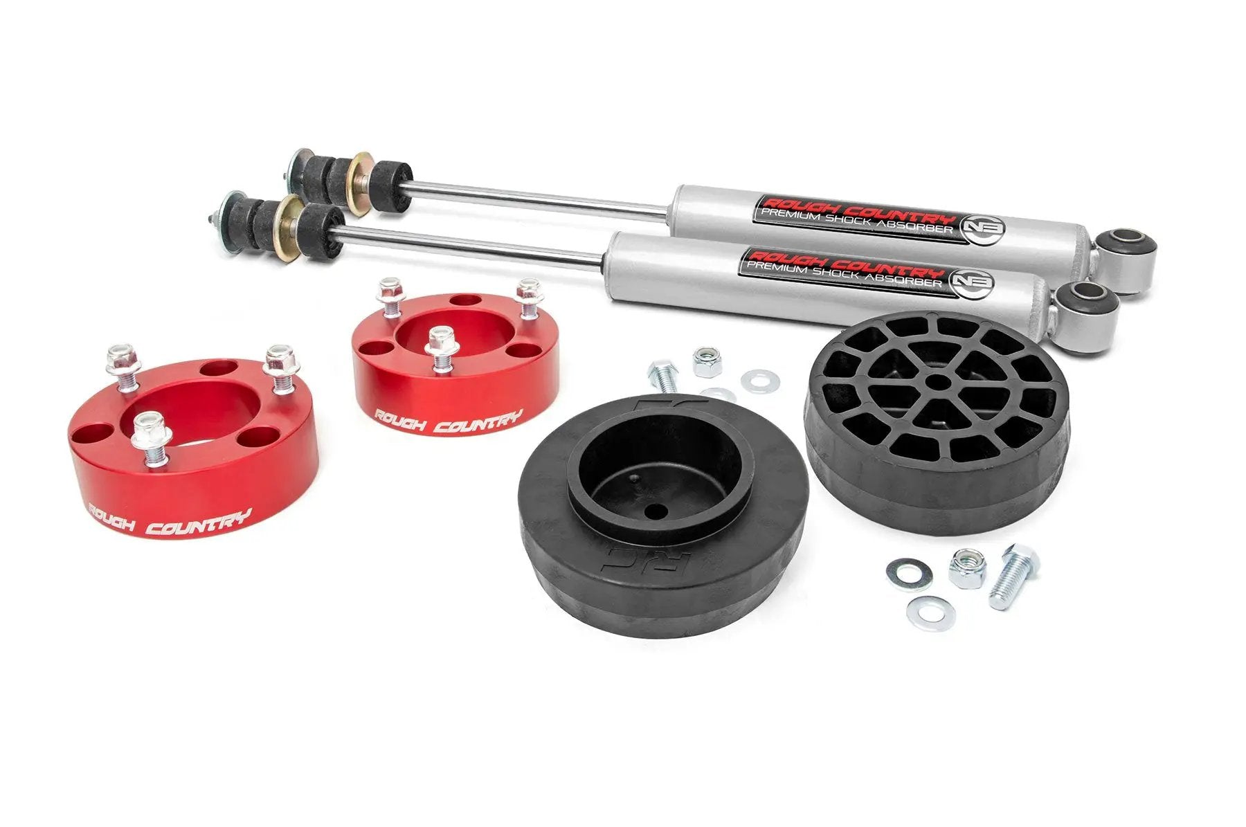Rough Country 3 Inch Lift Kit | Red Spacers | Toyota 4Runner (03-09)/FJ Cruiser (07-14) by Rough Country