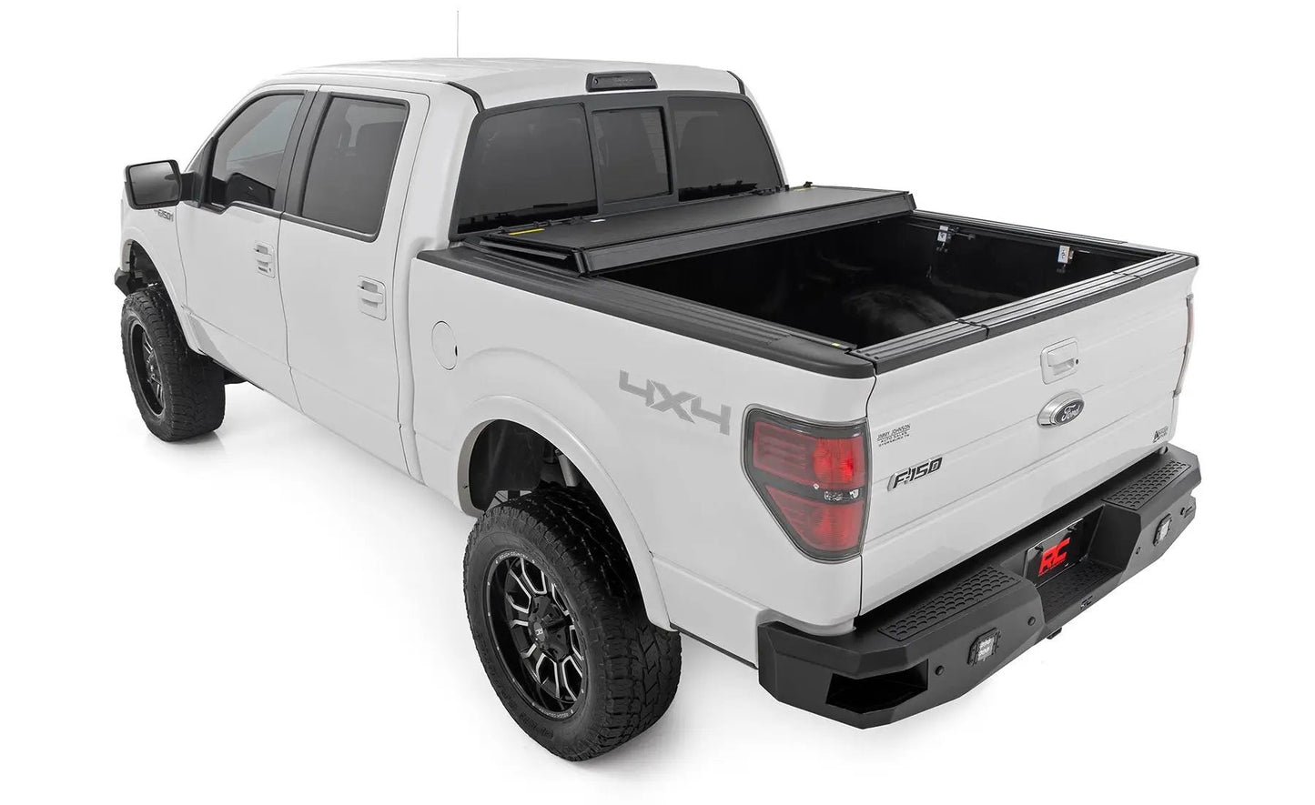 Rough Country Hard Tri-Fold Flip Up Bed Cover | 5'7" Bed | Ford F-150 2WD/4WD (2004-2014) by Rough Country