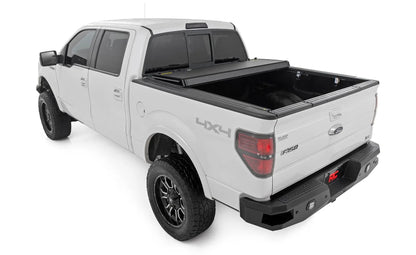 Rough Country Hard Tri-Fold Flip Up Bed Cover | 6'7" Bed | Ford F-150 2WD/4WD (2004-2014) by Rough Country