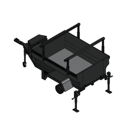 OVS Off Road Trailer - Military Style With Full Articulating Suspension 5x5 Bolt Pattern w/ Tires, Wheels and Brake Controller by OVS