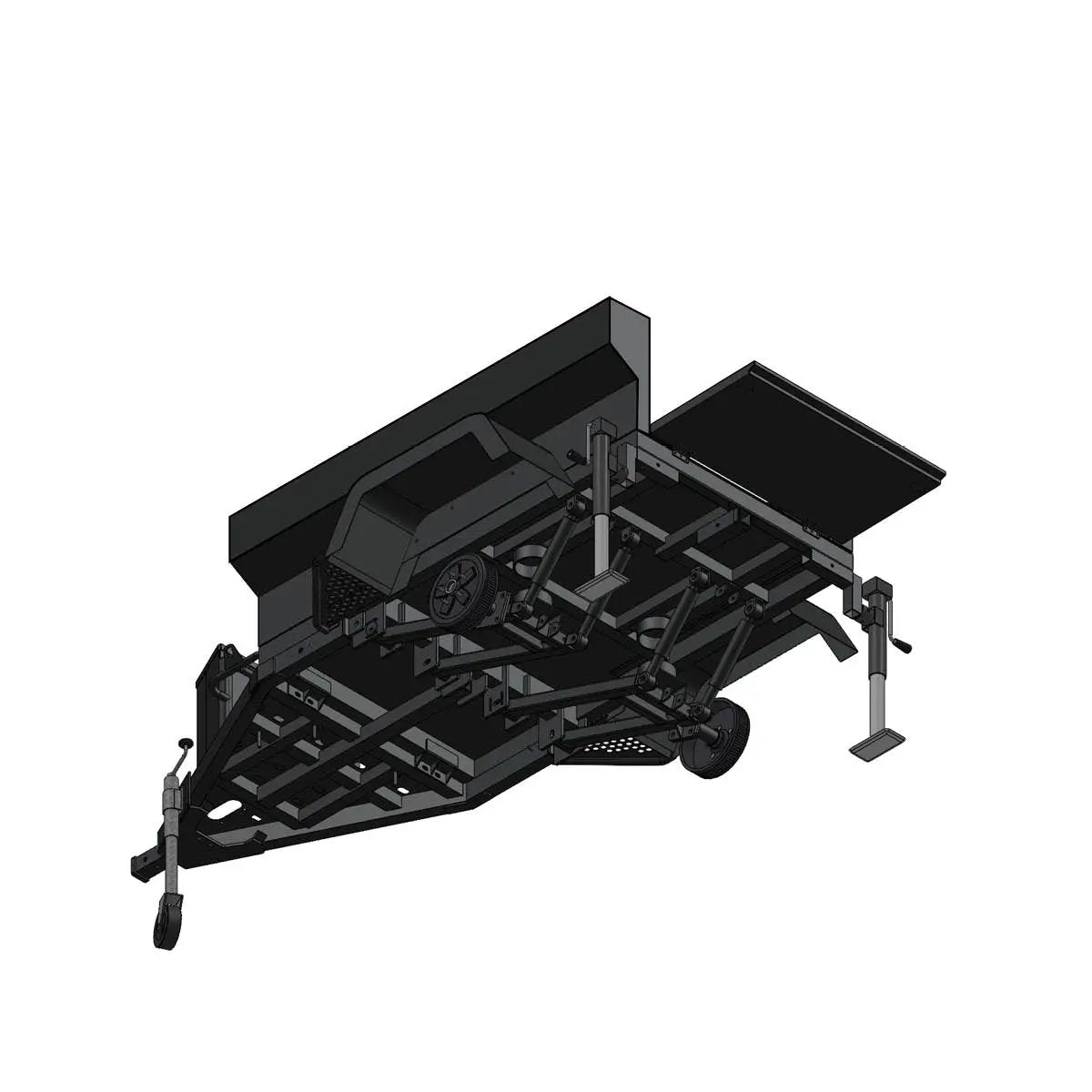 OVS Off Road Trailer - Military Style With Full Articulating Suspension 5x5 Bolt Pattern w/ Tires, Wheels and Brake Controller by OVS