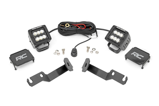Kit de Luces LED | Montaje en Guardabarros | Par de 2" Negro | Inundación | Toyota Tacoma (05-15)