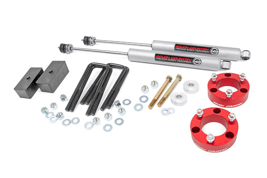 Kit de elevación de 3 pulgadas | Espaciador rojo | Toyota Tacoma 2WD/4WD (2005-2023)