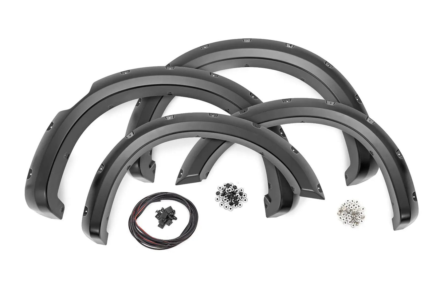 Rough Country Pocket Fender Flares | KH3 Super Black | Nissan Titan 2WD/4WD (2017-2024) by Rough Country