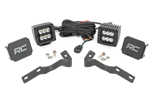 Kit de Luces LED | Montaje en Zanja | Par Negro de 2" | Foco | Toyota Tacoma (16-23)