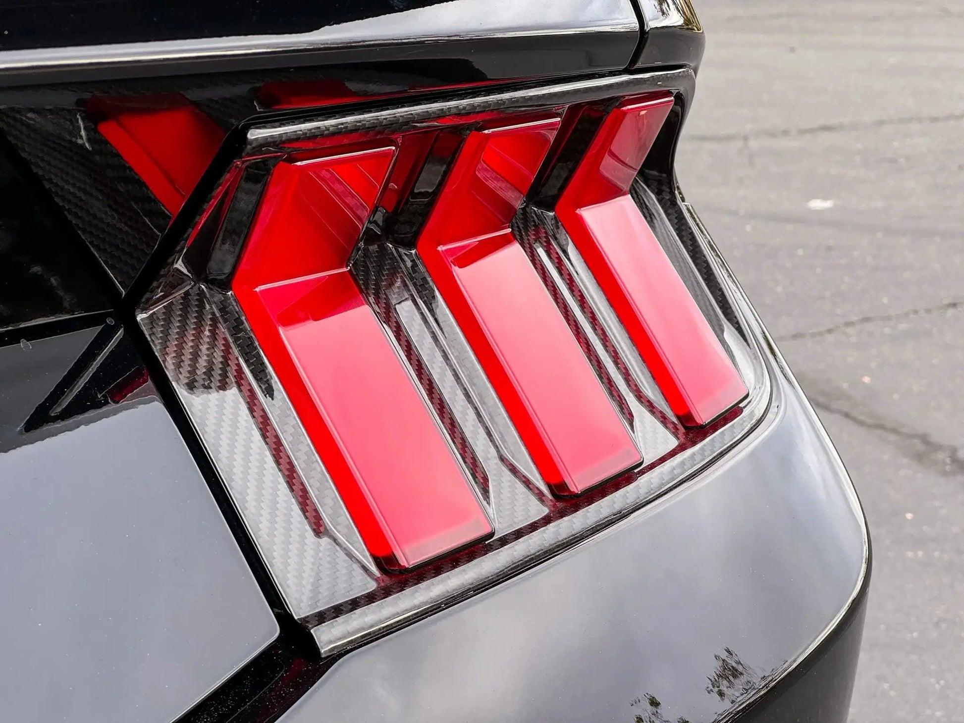 NYTOP 2024-Current Ford Mustang Dry Carbon Taillight Cover by NYTOP