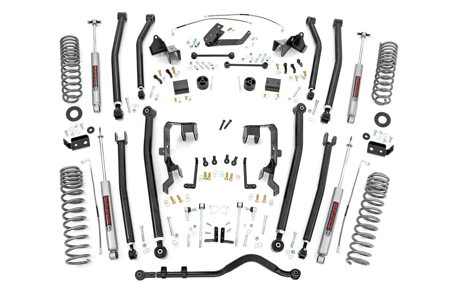Rough Country 4 Inch Lift Kit | Long Arm | Jeep Wrangler Unlimited 2WD/4WD (2007-2011) by Rough Country