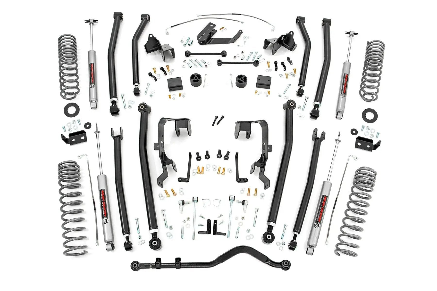 Rough Country 4 Inch Lift Kit | Long Arm | Jeep Wrangler Unlimited 2WD/4WD (2007-2011) by Rough Country
