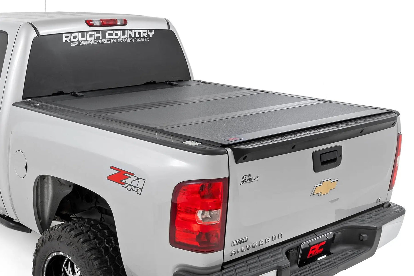 Rough Country Hard Tri-Fold Flip Up Bed Cover | 5'9" Bed | Chevy/GMC 1500 (07-13) by Rough Country