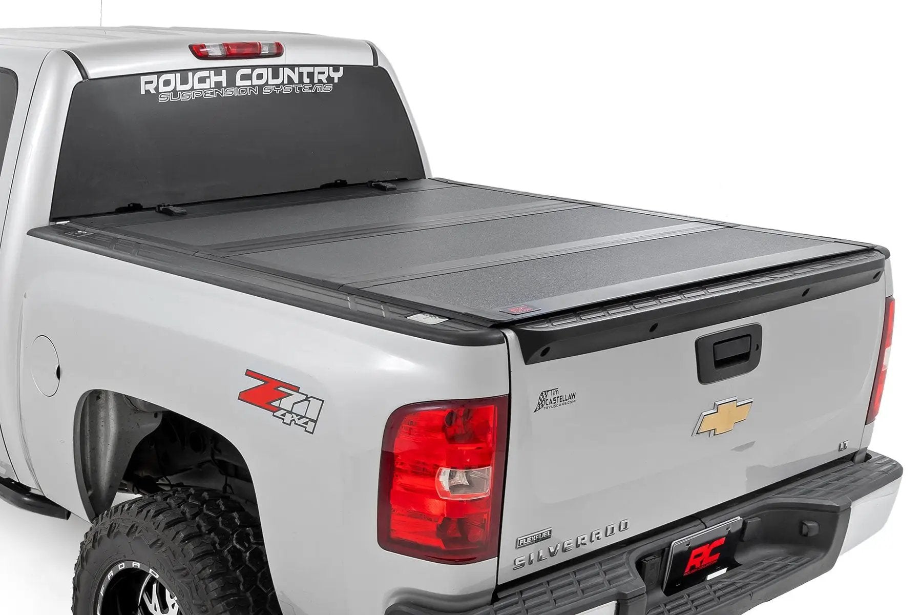 Rough Country Hard Tri-Fold Flip Up Bed Cover | 5'9" Bed | Chevy/GMC 1500 (07-13) by Rough Country